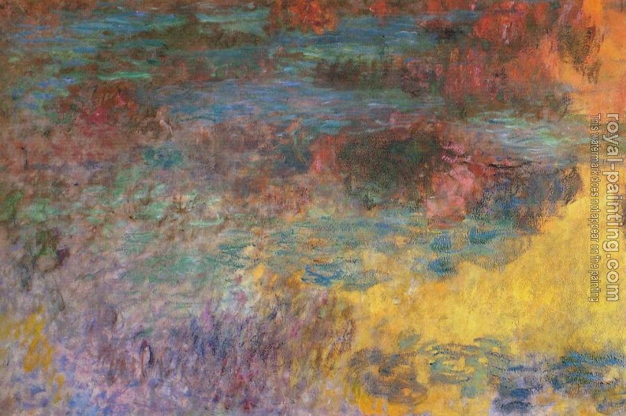 Claude Oscar Monet : Water-Lily Pond, Evening, left panel